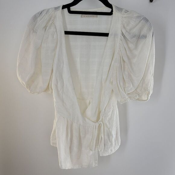 Urban outfittersâpuffâsleeveâwrapâblouse - Picture 1 of 6